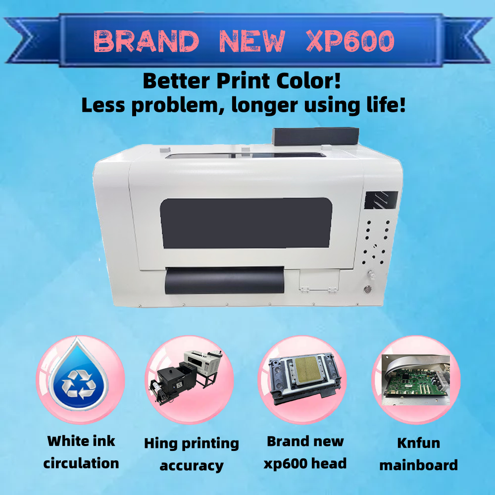 pet roll film inkjek double head xp600 30cm dtf printer a3 t-shirt transfer printing machine