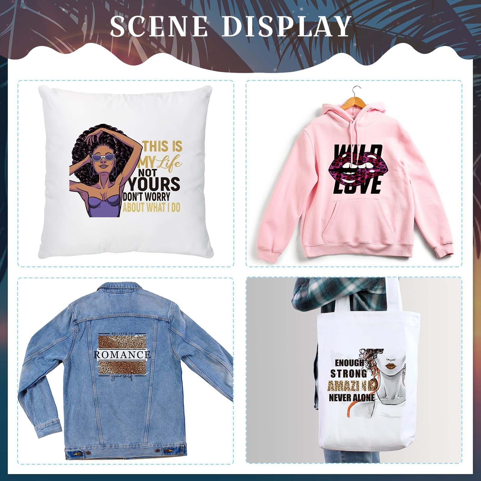 DTF Digital Printing Custom Ready To Press Heat Transfer Designs For T Shirts Clothes Hoodies Bags Hats