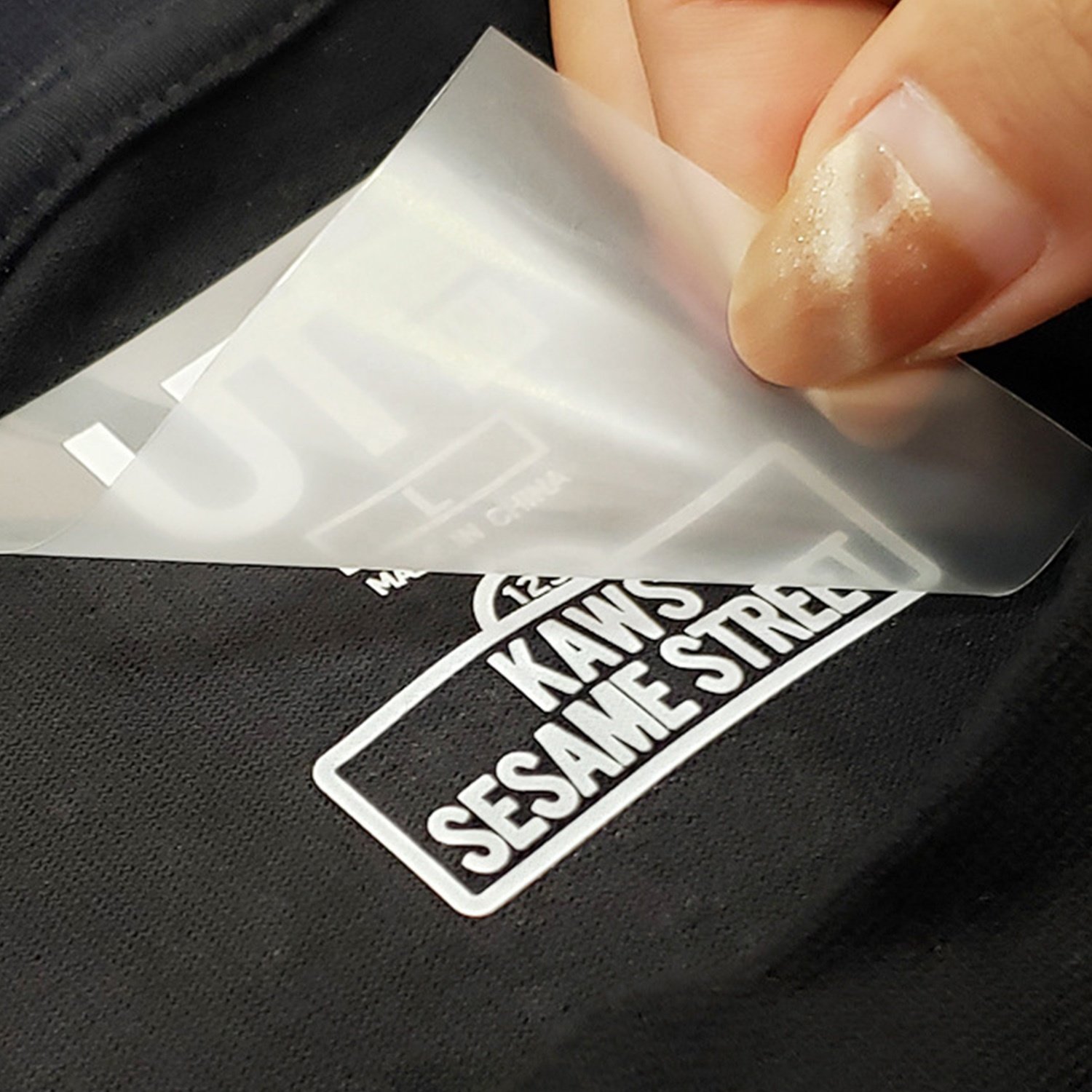 Custom Your Logo Heat Transfer Garment Washing Label Iron On Heat Transfer Print Size Label For T-shirt