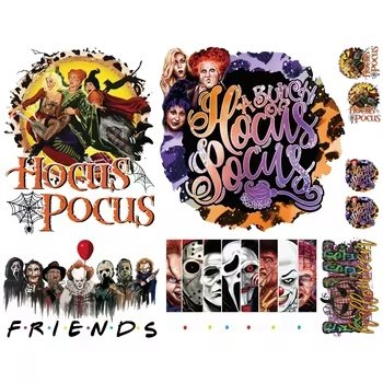 2024 Halloween Spooky Boo Horror Designs DTF Heat Transfers Full Color Offset Clear Film Screen Print Transfers or Shirts
