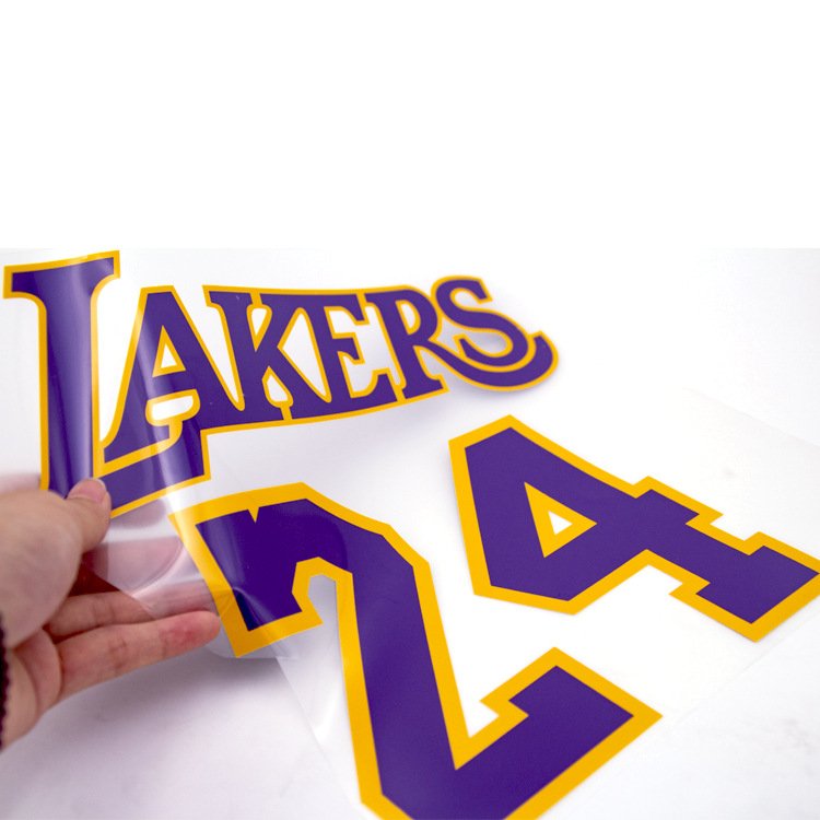 Custom embossed 3D raised logo TPU and silicone heat transfer label hot press molding