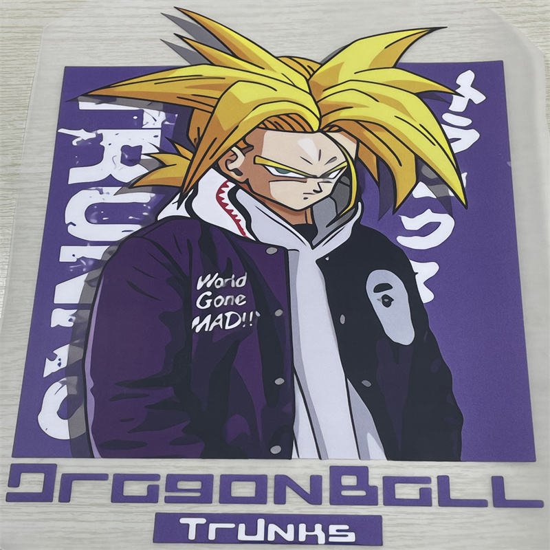 Dragon Ball Stickers Patches on Heat Transfer Patch Decals for T Shirt Clothing Backpack Pillow Covers DTF Printing for Garment