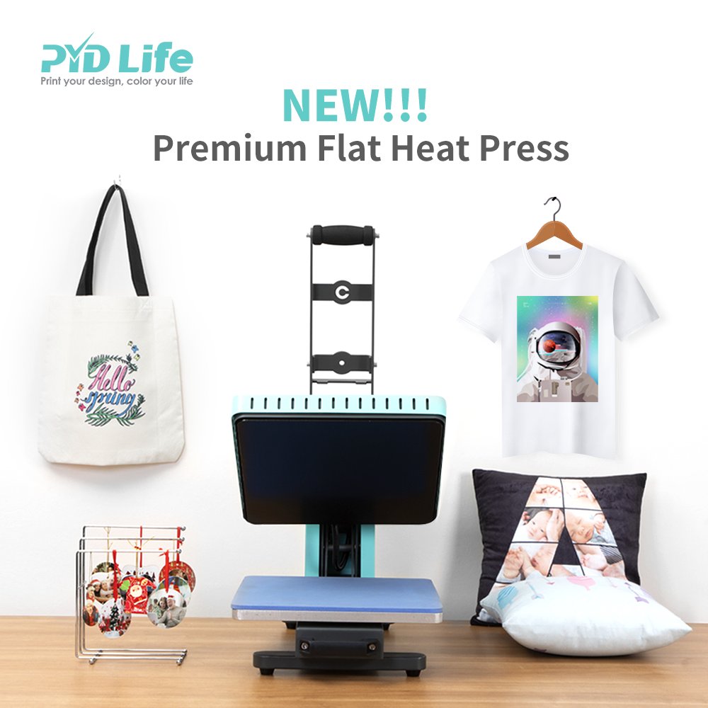 PYD Life Custom Color Logo Size Drawer Large Flatbed Format T Shirt Automatic Sublimation Flat Printing Heat Press Machine