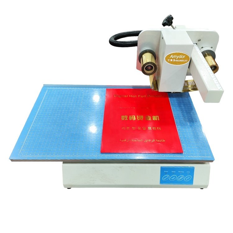 amd8025 digital flatbed gold foil printer printing machine for hot stamping on paper bag/ leather / thesis tender cover