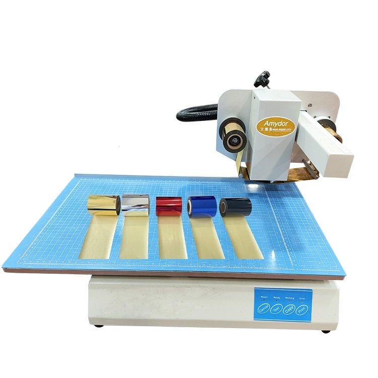 amd8025 digital flatbed gold foil printer printing machine for hot stamping on paper bag/ leather / thesis tender cover