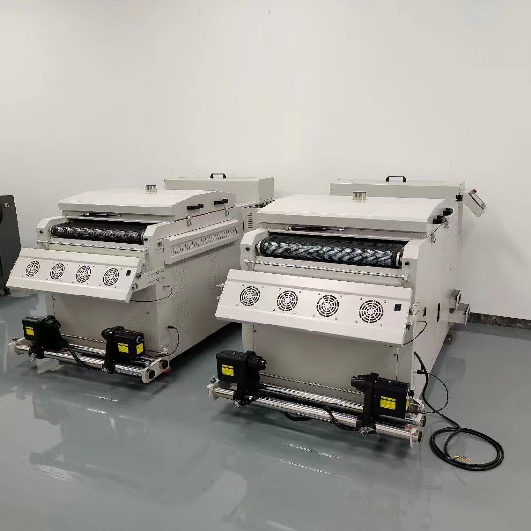 60CM Semi-auto DTF Inkjet Printers with PET Film Hot Melt Powder Polyamide Shaker and Oven Dryer for Tshirt Heat Transfer Print