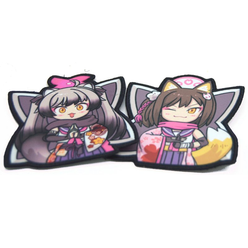 Best selling digital custom sublimated heat transfer print embroidery patch woven label over-lock edge patch manufacturer
