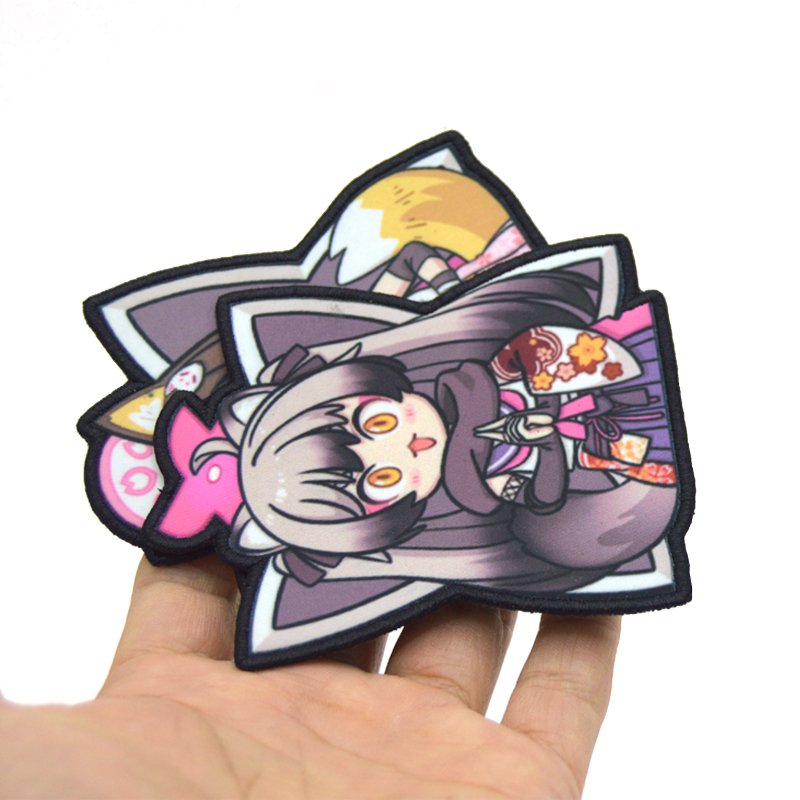 Best selling digital custom sublimated heat transfer print embroidery patch woven label over-lock edge patch manufacturer
