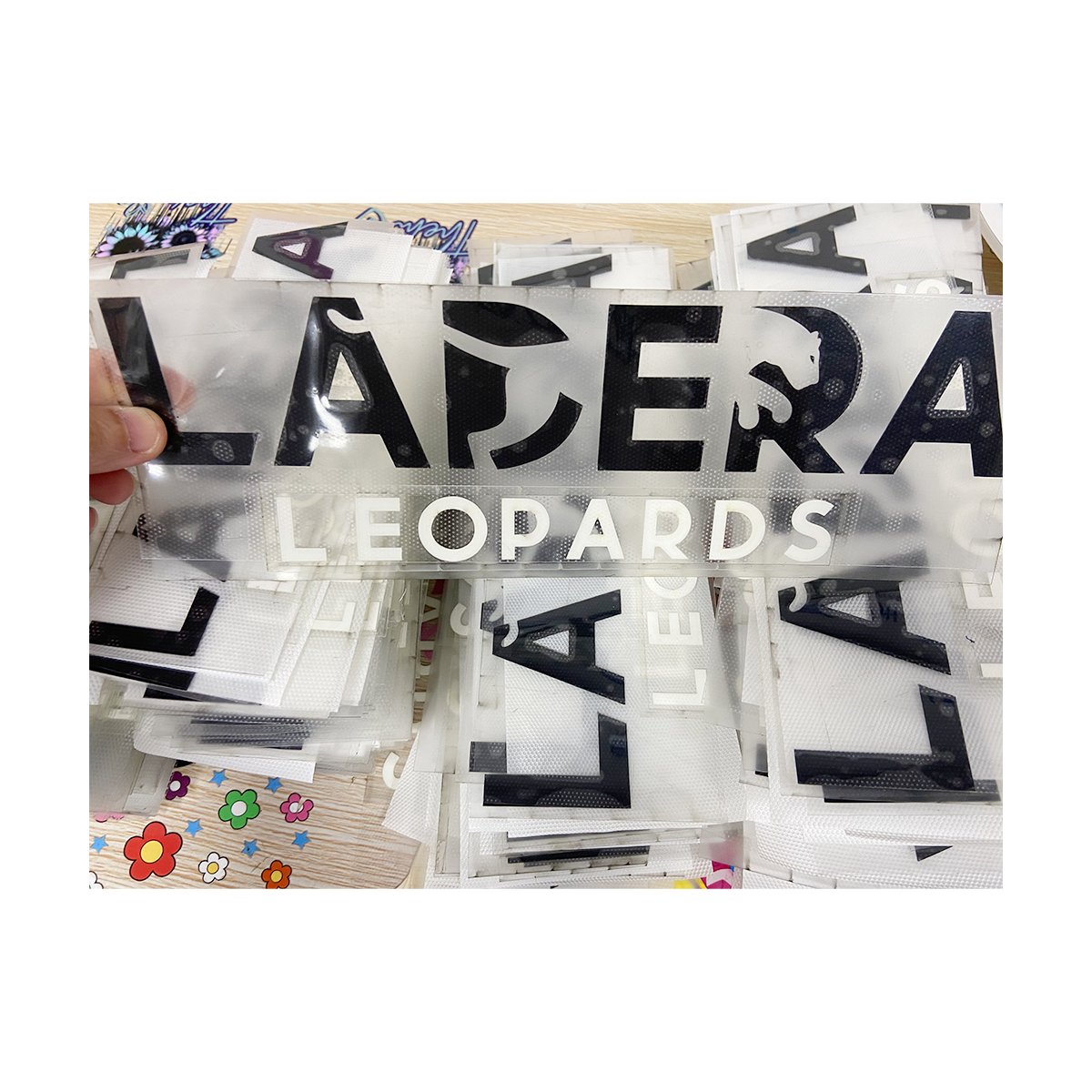 custom 3d silicone heat transfer Brand logo Sticker iron on transfer print on t-shirt