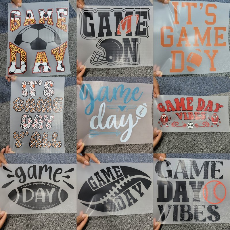 Iron on Game Day Heat Vinyl Design Customized Plastisol Sports Vinyl Heat Transfer for Garment