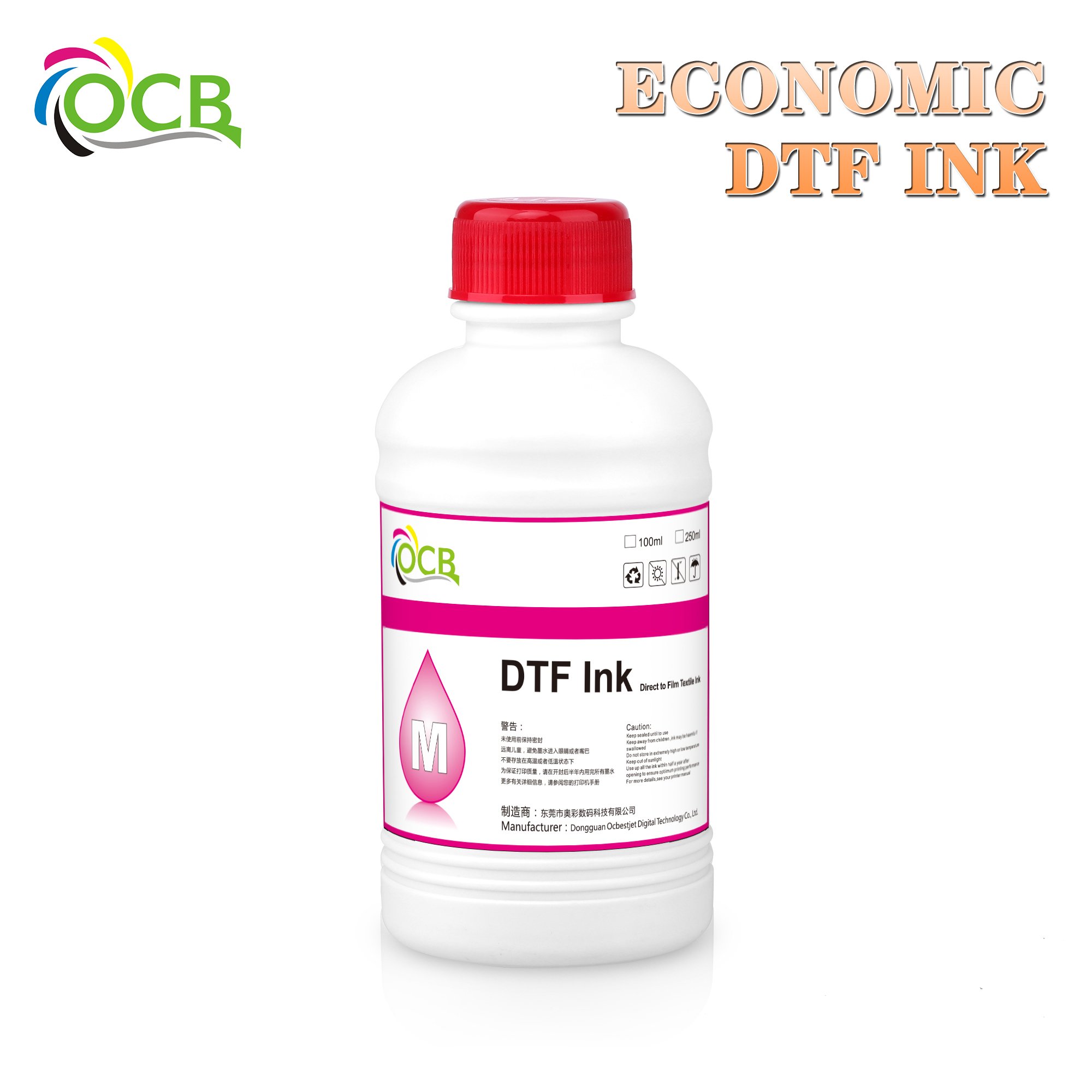 OCBESTJET High Quality DTF A3 A4 Film Printer Ink 250ml for Epson Printer Head DX5/DX7/XP600/TX800/WF4720/I3200