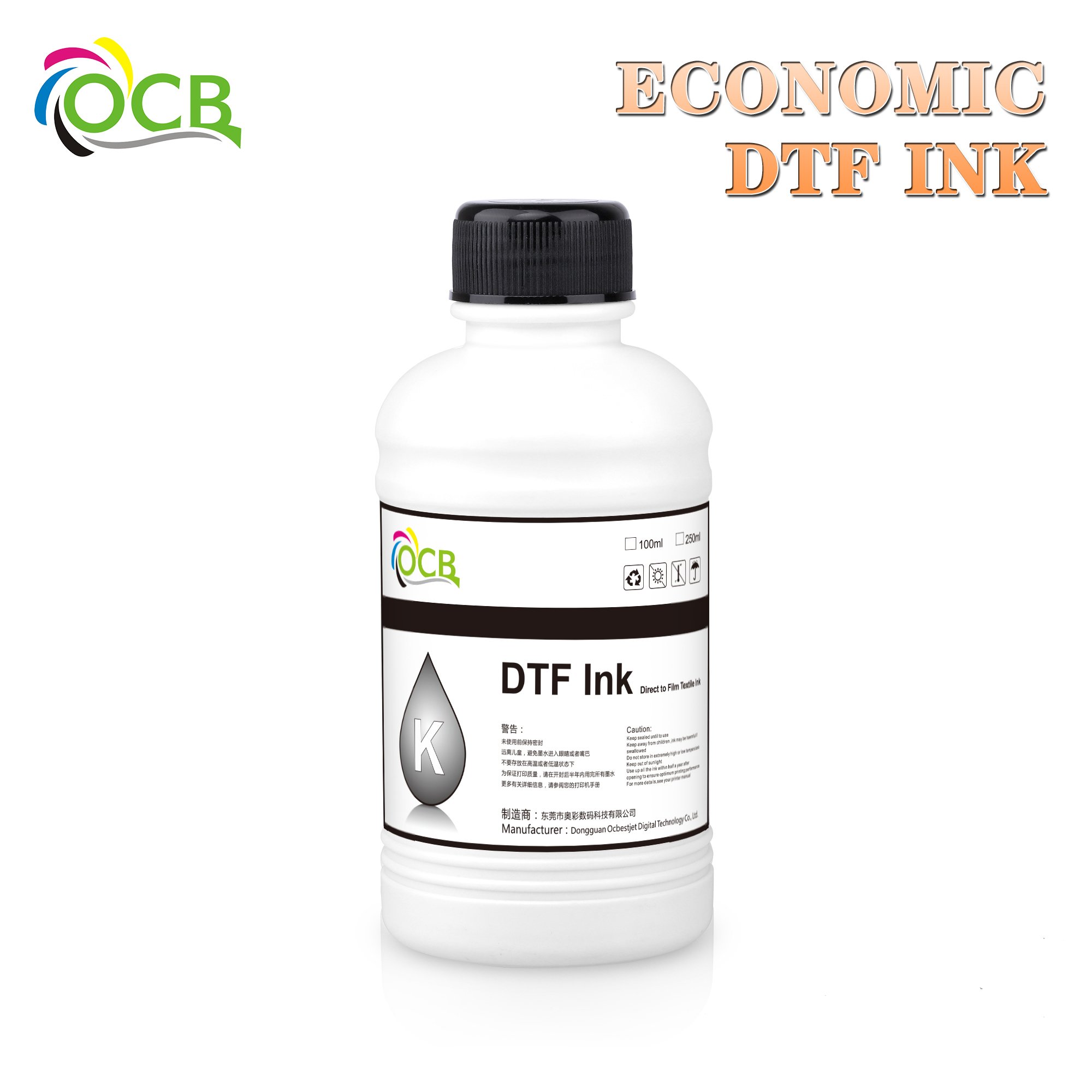 OCBESTJET High Quality DTF A3 A4 Film Printer Ink 250ml for Epson Printer Head DX5/DX7/XP600/TX800/WF4720/I3200