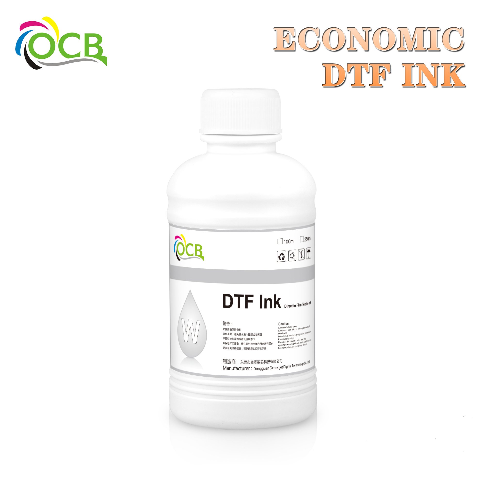 OCBESTJET High Quality DTF A3 A4 Film Printer Ink 250ml for Epson Printer Head DX5/DX7/XP600/TX800/WF4720/I3200
