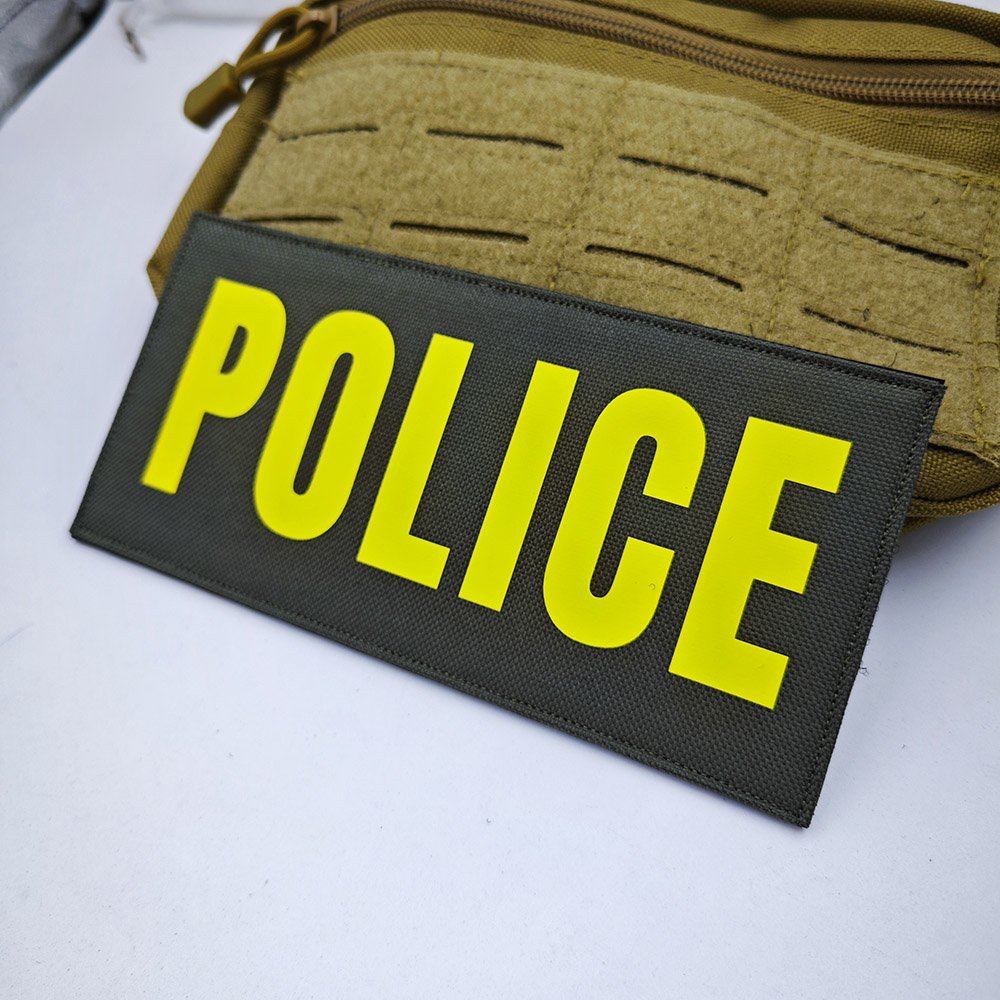 Large Tactical Vest Badge 3.15*6.5 Inches Heat Transfer Printing Premium Tactical Patches Security Uniform Patch