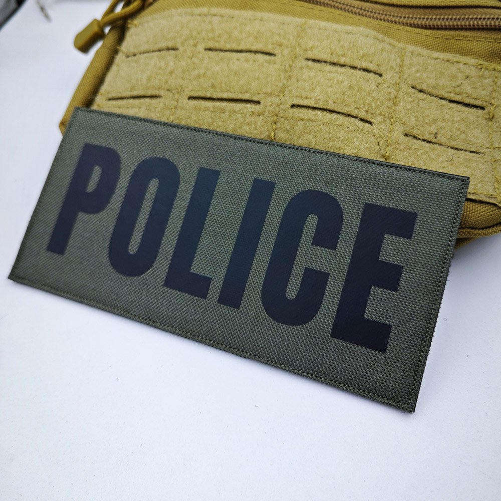 Large Tactical Vest Badge 3.15*6.5 Inches Heat Transfer Printing Premium Tactical Patches Security Uniform Patch