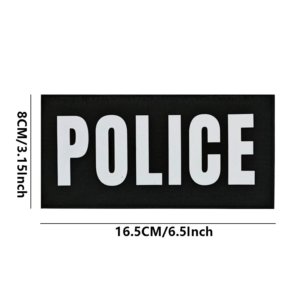 Large Tactical Vest Badge 3.15*6.5 Inches Heat Transfer Printing Premium Tactical Patches Security Uniform Patch