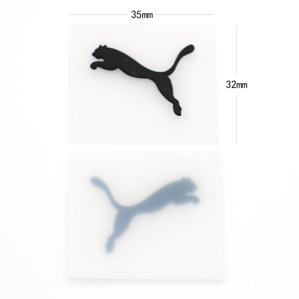 PET Vinyl Custom 3D Raised Logo High Density Rubber Silicon Heat Transfer Printed for Clothing Label