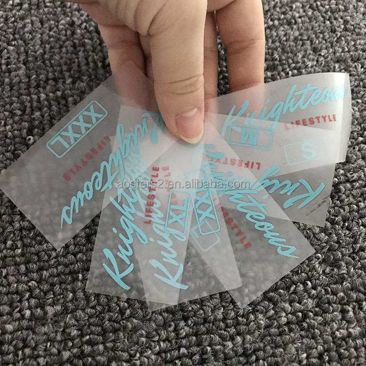 Custom Transfer Printing Heat Garment Label Heat Transfer Sticker Print Transfers for T Shirt