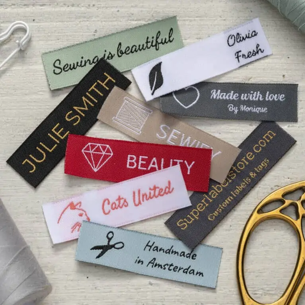 Quick Customized Clothing Clothing T-Shirt Collar Label Label Printed Logo Sticker for Garment Embroidery Label