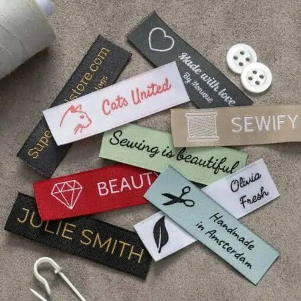 Quick Customized Clothing Clothing T-Shirt Collar Label Label Printed Logo Sticker for Garment Embroidery Label