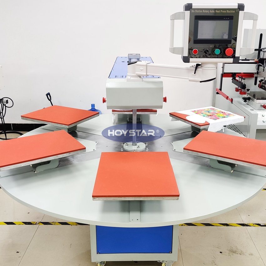 Automatic Heat Press Machine with Rotary Table for T Shirt/Fabric