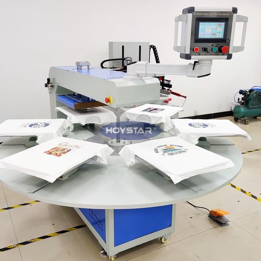 Automatic Heat Press Machine with Rotary Table for T Shirt/Fabric