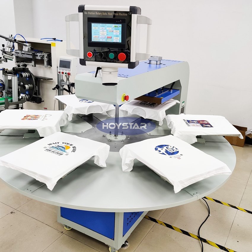 Automatic Heat Press Machine with Rotary Table for T Shirt/Fabric