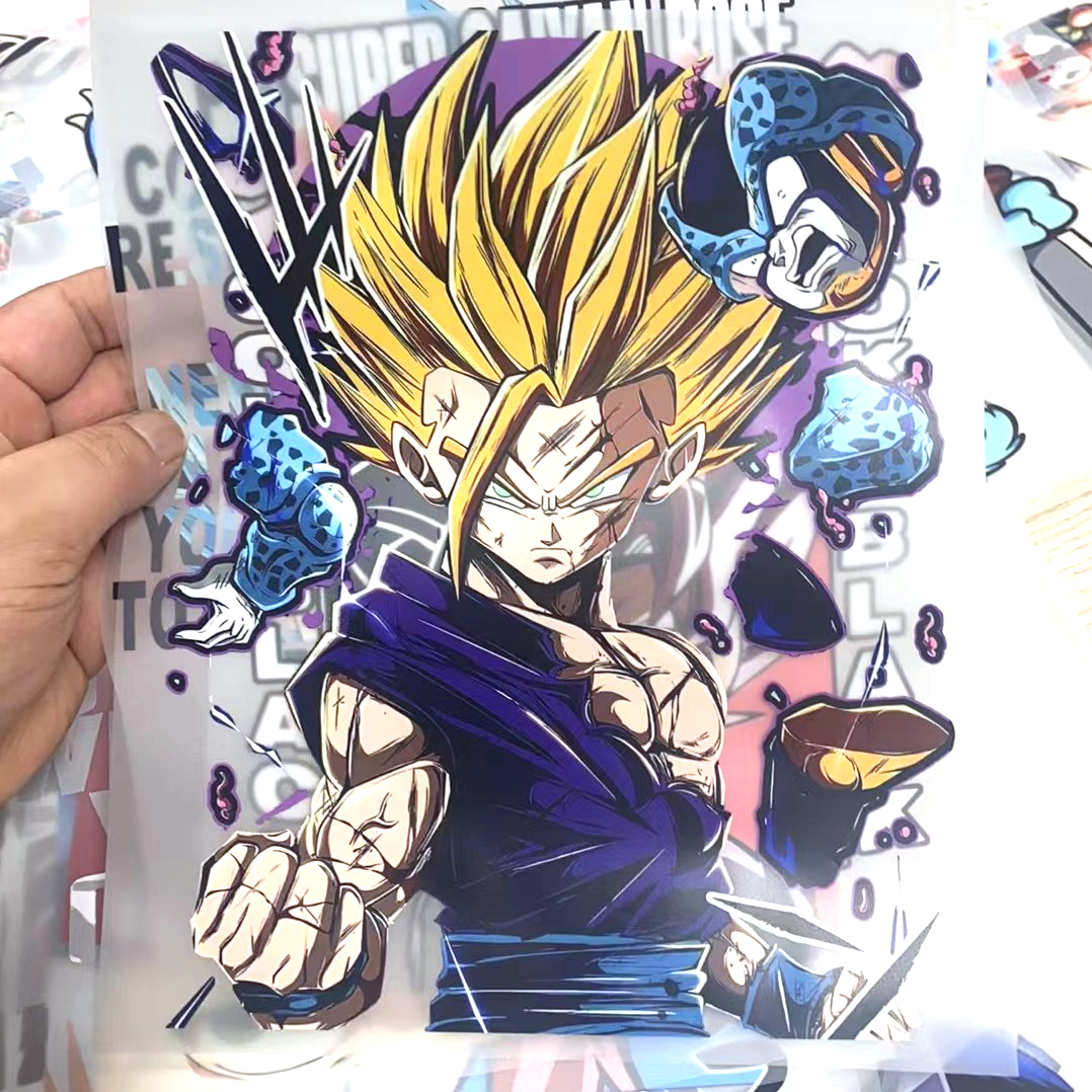 Factory custom cartoon sticker transfer screen printing DTF transfer design T-shirt