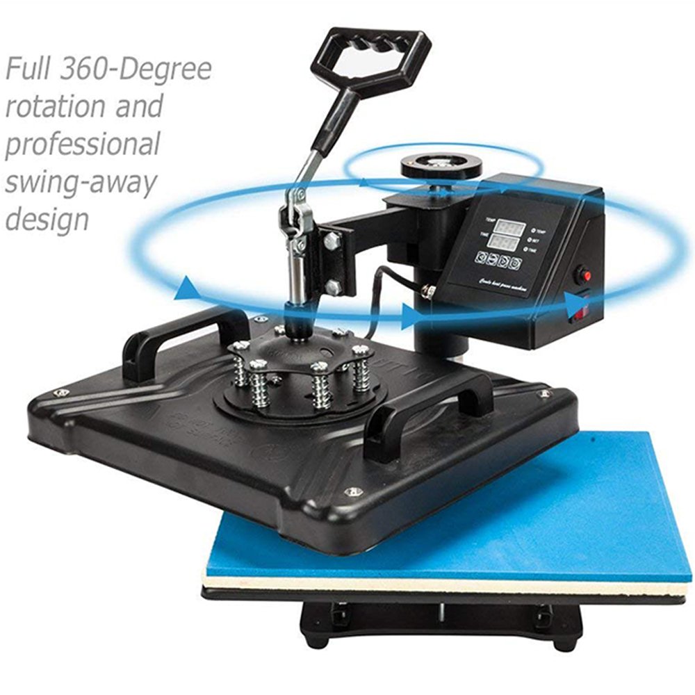 Double Display Advanced New 8 In 1 Combo Heat Transfer Machine Sublimation Heat Press Machine For Mug/Hat/Tshirt/Slate Rock/MDF