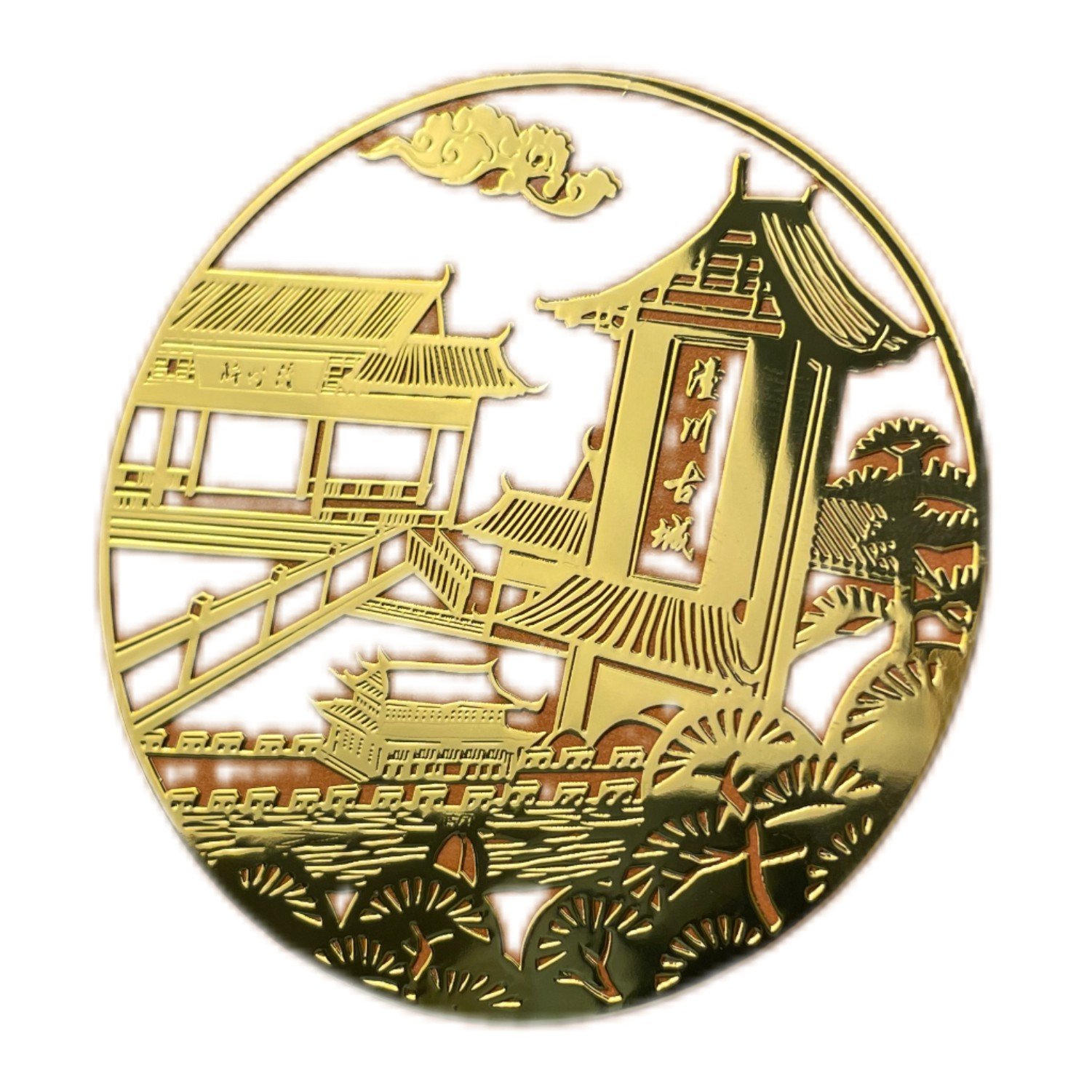 Customized bird's nest logo 3D metal tag waterproof transfer printing sticker, tear off film transfer printing