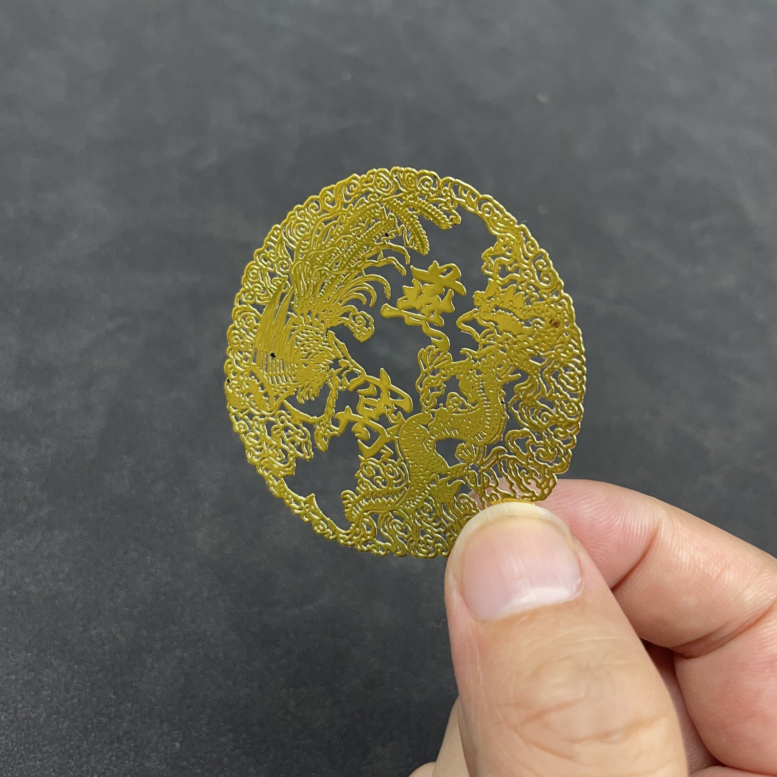 Customized bird's nest logo 3D metal tag waterproof transfer printing sticker, tear off film transfer printing
