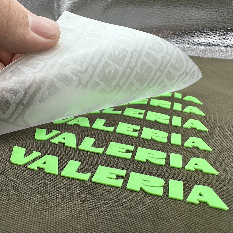 Custom Logo 3D thickness silicone heat transfer printing label heat press labels for T-shirt Hoodie Clothing