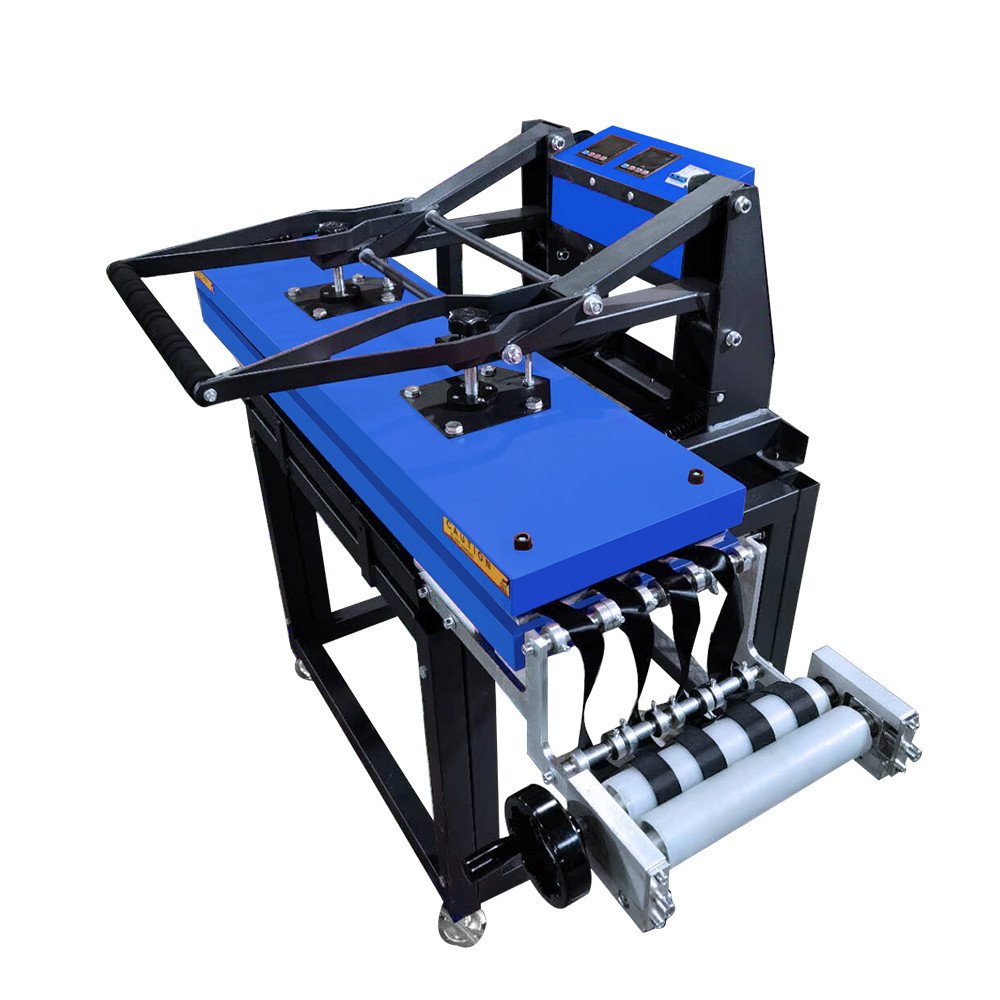 Baiyin High Pressure Lanyard Ribbon Sublimation Transfer Printing Machine Dual Heated Plates Lanyard Heat Press Machine