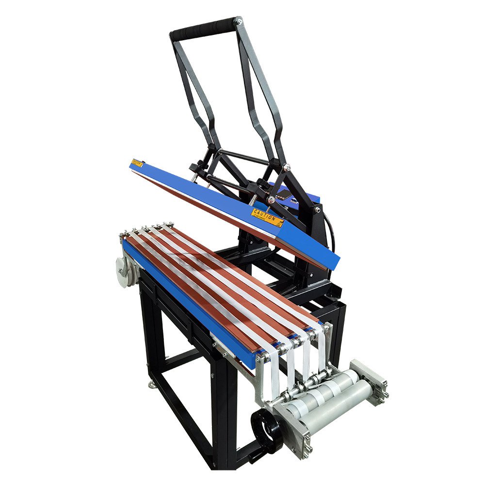 Baiyin High Pressure Lanyard Ribbon Sublimation Transfer Printing Machine Dual Heated Plates Lanyard Heat Press Machine