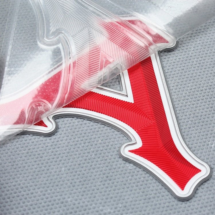 Wholesale Custom 3D Printed Logo Heat Transfer Embossed TPU Labels for Garment
