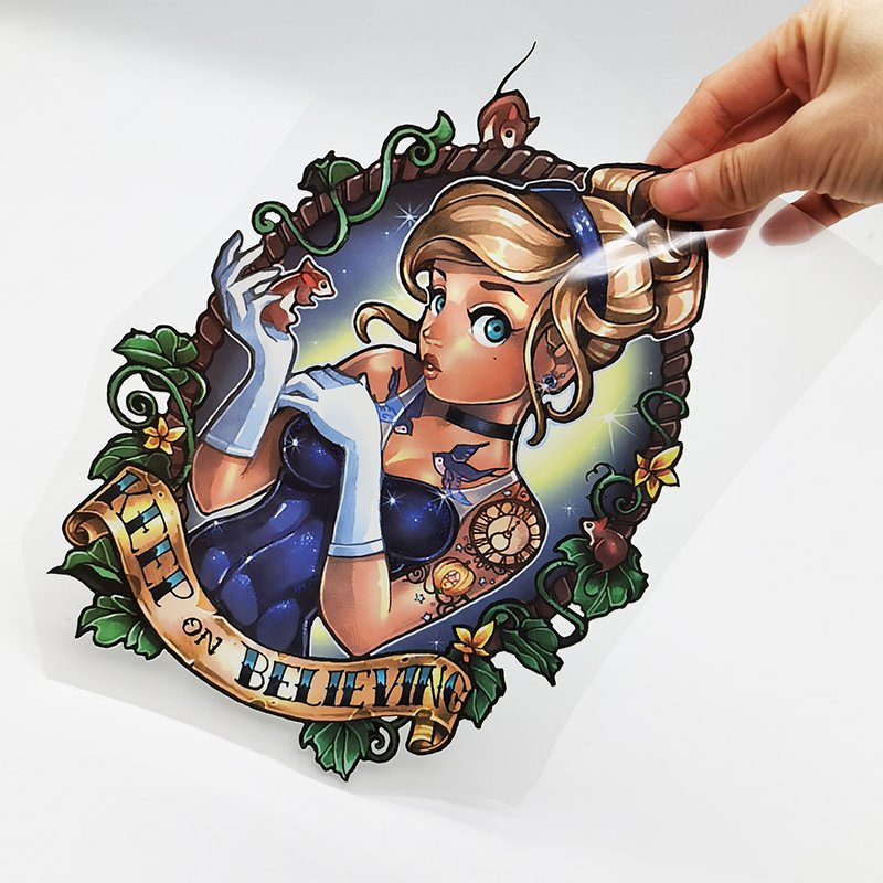 custom anime character design screen print offset heat transfers heat press stickers transfer printing for T-shirt