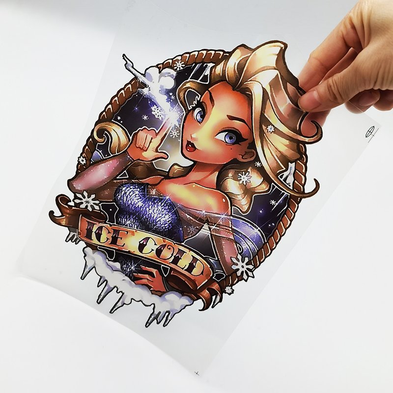 custom anime character design screen print offset heat transfers heat press stickers transfer printing for T-shirt