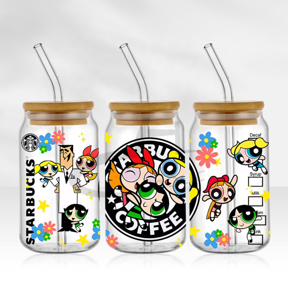 Custom Popular Printing UV DTF Libbey Wraps For Cups Wraps UV DTF Printing Transfer 16oz Tumbler