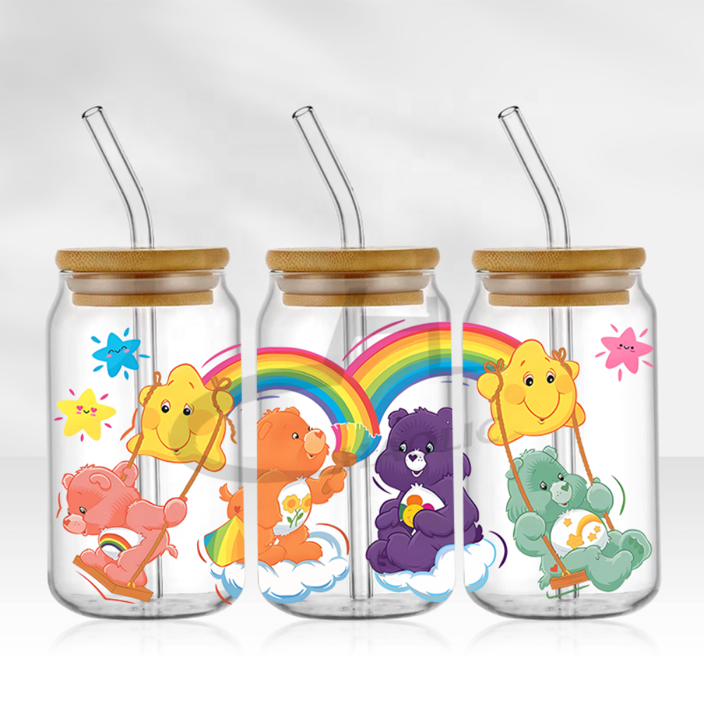 Custom Popular Printing UV DTF Libbey Wraps For Cups Wraps UV DTF Printing Transfer 16oz Tumbler