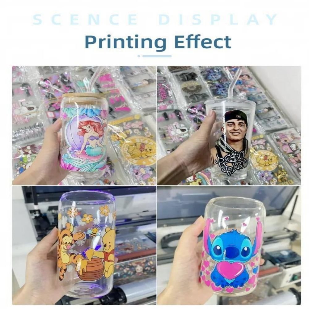 Custom Popular Printing UV DTF Libbey Wraps For Cups Wraps UV DTF Printing Transfer 16oz Tumbler