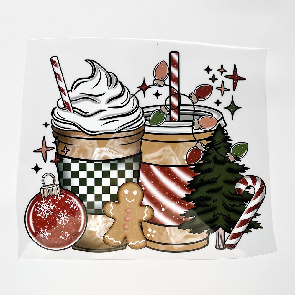 Wholesale Custom screen print transfers merry christmas designs dtf printing ready to press santa dtf heat transfer for clothes