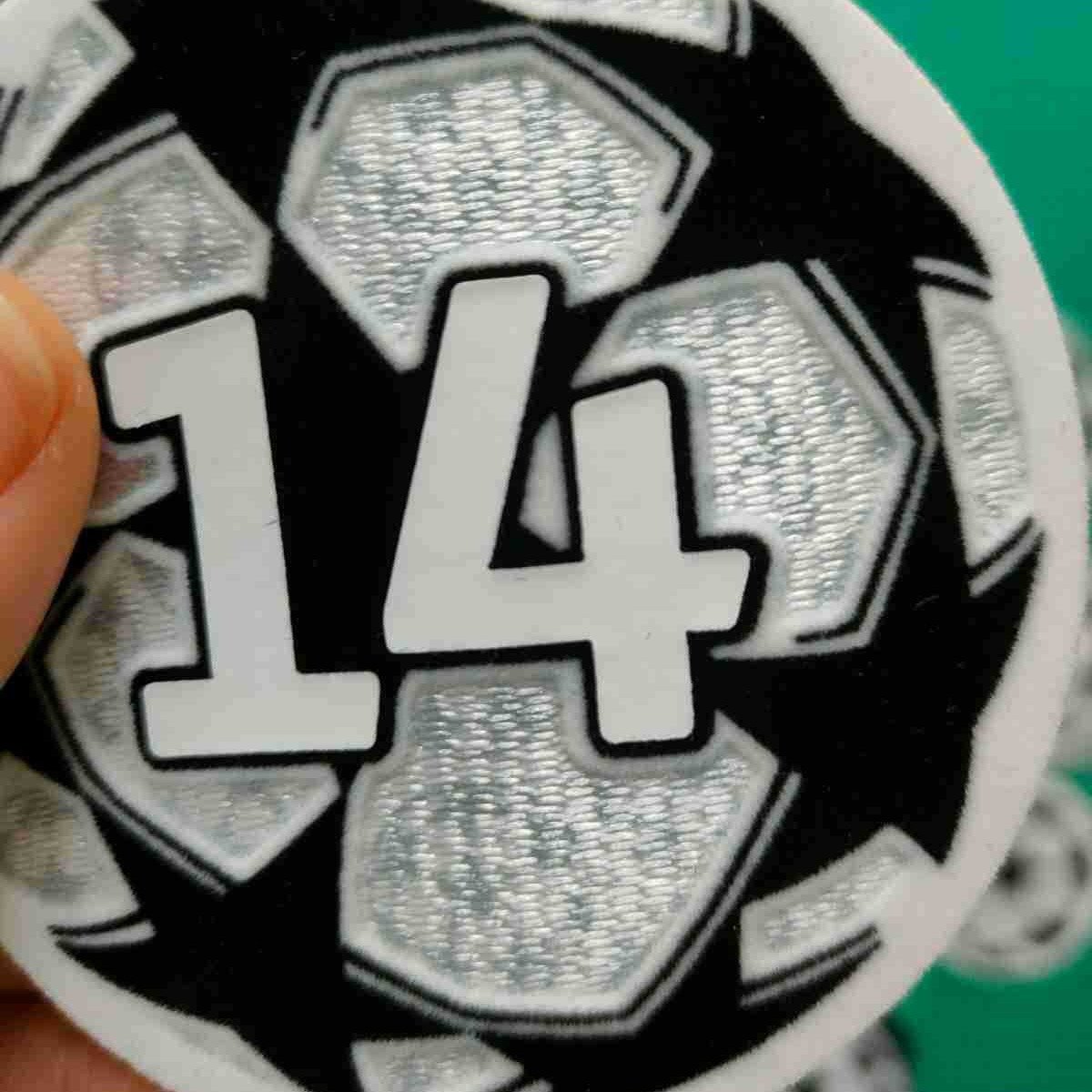 In stock Sports Soccer Football Team Club LOGO patch Badges Heat Transfer Printing Flocking CL Champions League patch for Jersey