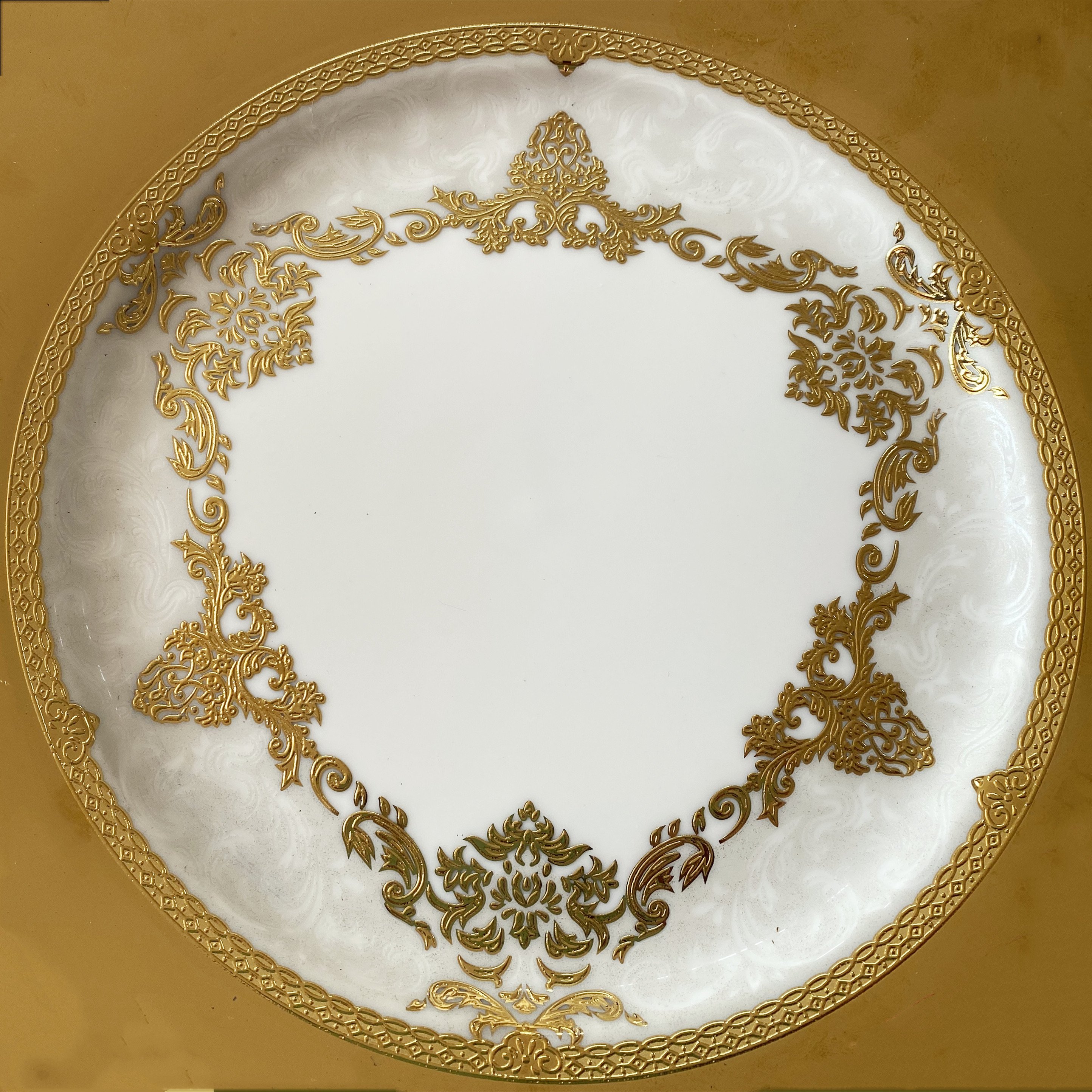 Popular In Middle East Water Transfer Golden Electroplating Water slide Paper Decal Sticker for Porcelain Ceramic Plate