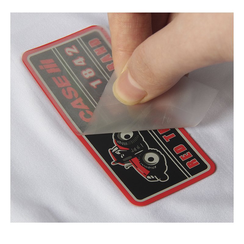 Custom Print 3D Logo Silicone Heat Transfer Printing Label For Garment Clothes DIY Thermal Transfer Hot Iron On Sticker