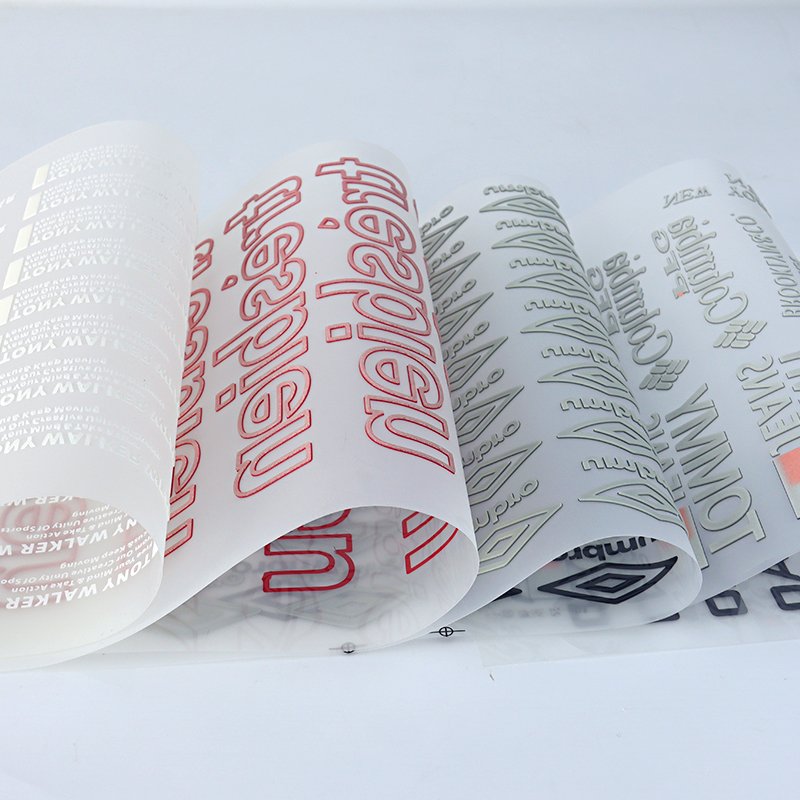 Custom Print 3D Logo Silicone Heat Transfer Printing Label For Garment Clothes DIY Thermal Transfer Hot Iron On Sticker