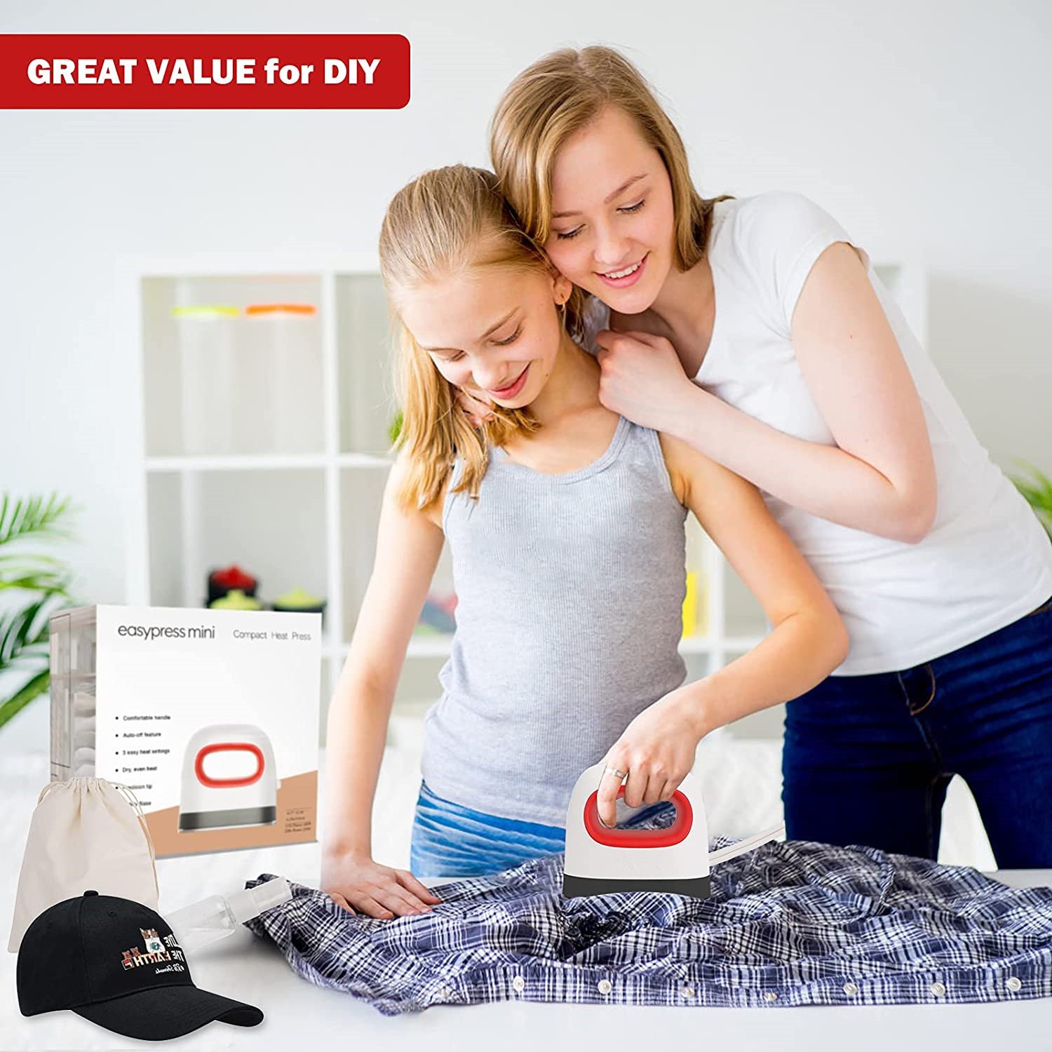Mini Easy Heat Press Sublimation Machine for T shirts Shoes Vinyl Projects