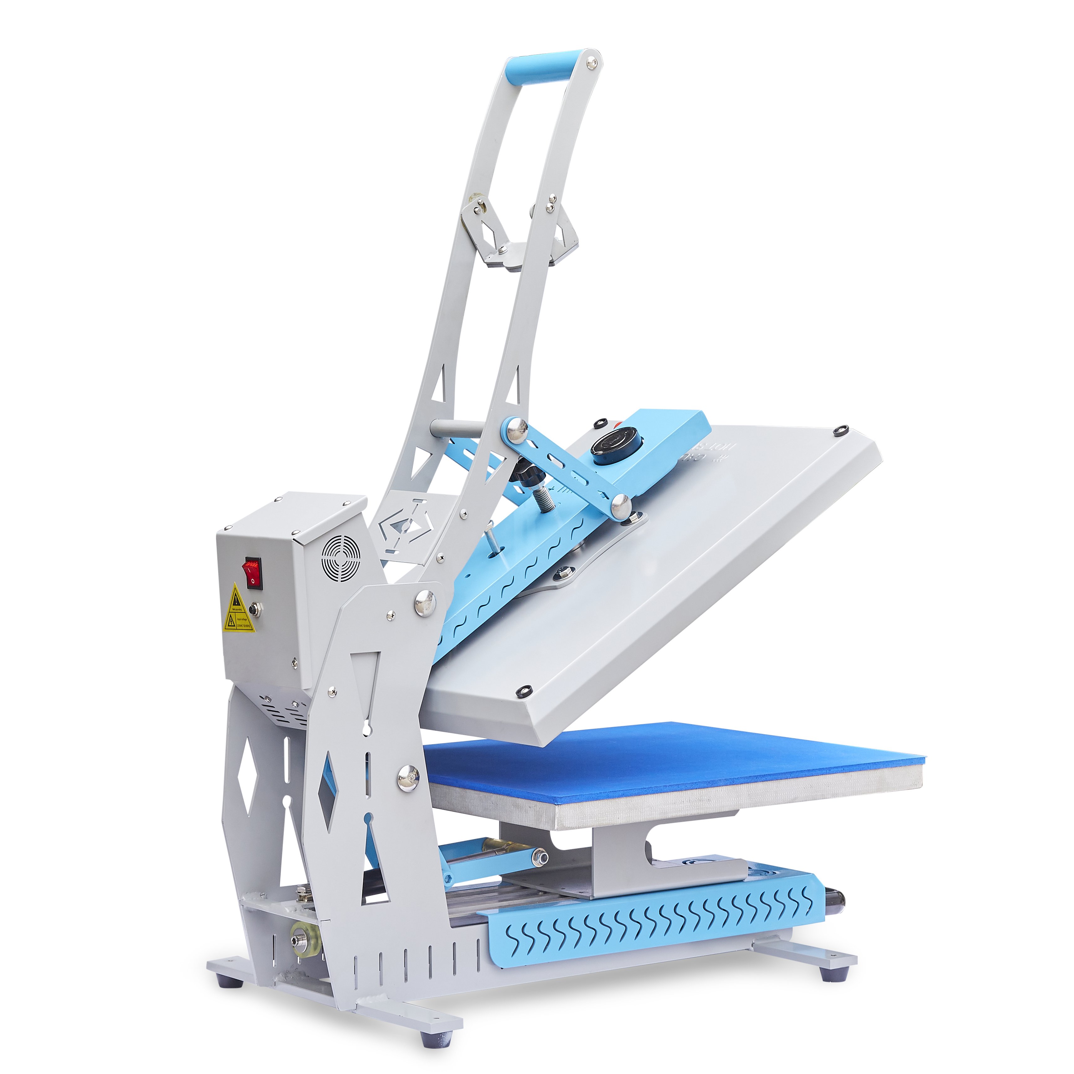 A new electric auto open magnetic T shirt sublimation heat press machine label transfer machine 40x60cm