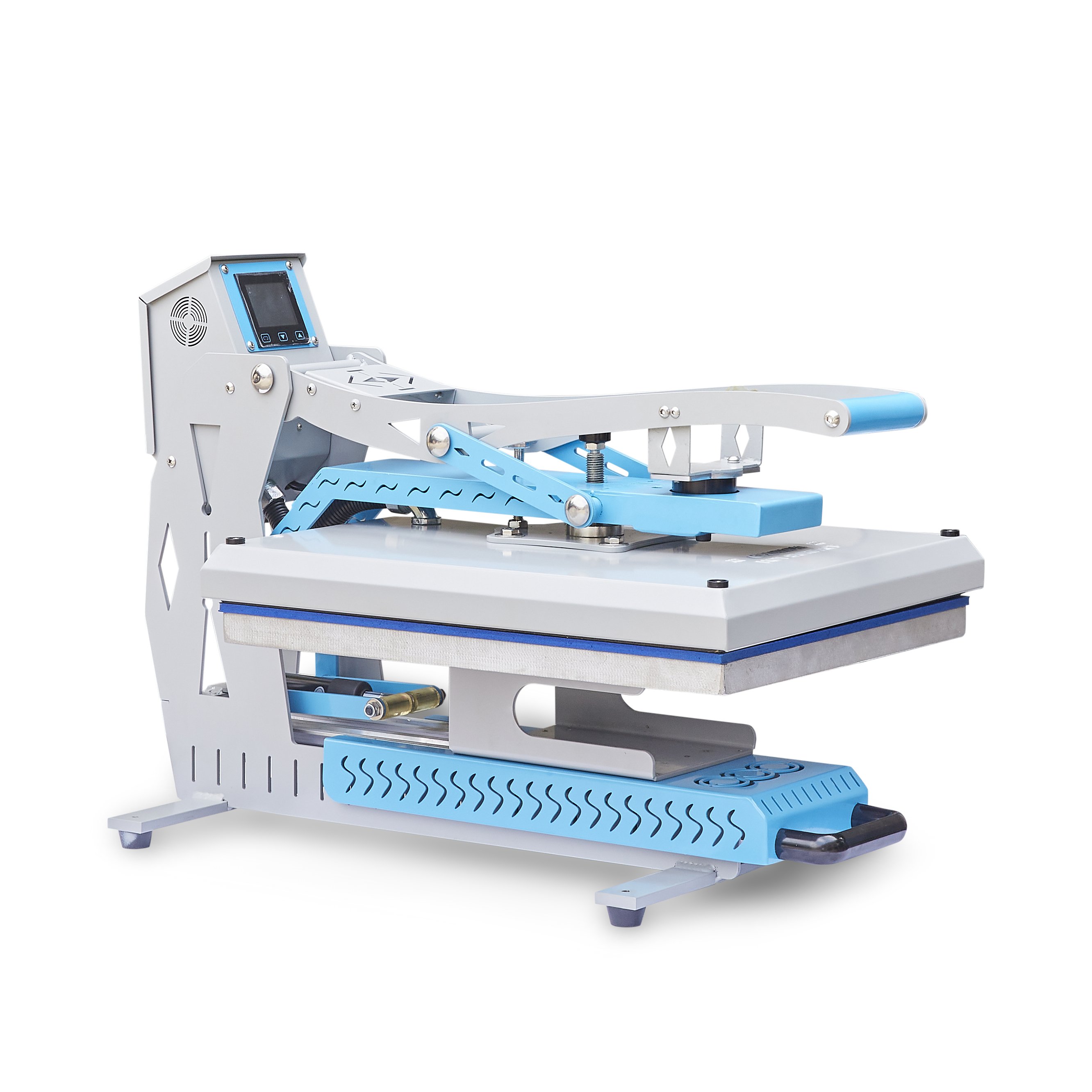 A new electric auto open magnetic T shirt sublimation heat press machine label transfer machine 40x60cm