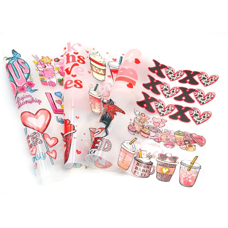 valentine s day designs plastisol clear film screen print transfers custom dtf transfers print gang sheet for t shirts