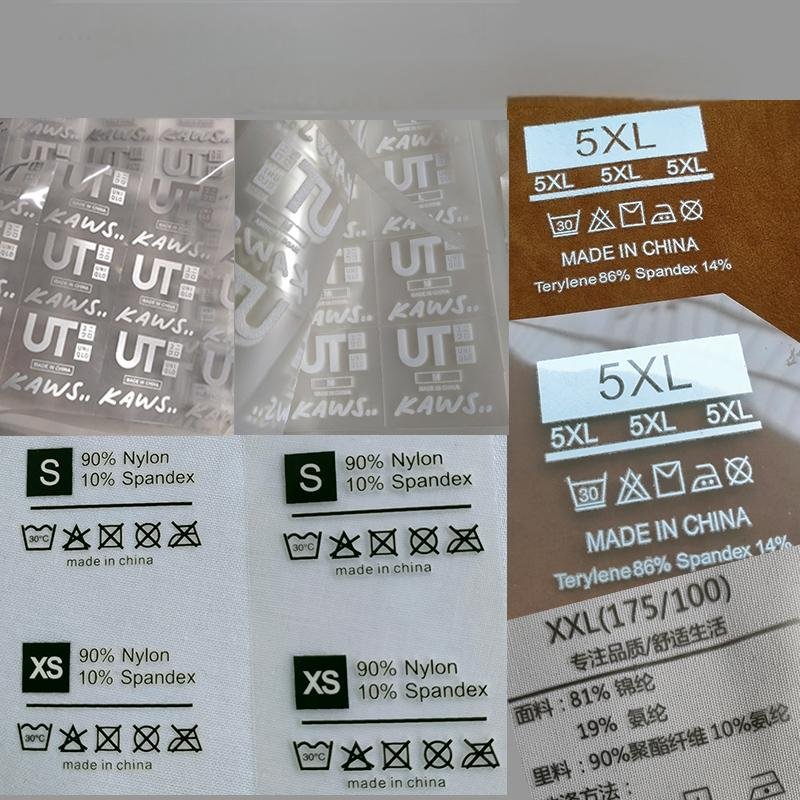 Custom Transfer Printing Heat Garment Label Heat Transfer Sticker Print Transfers for T Shirt